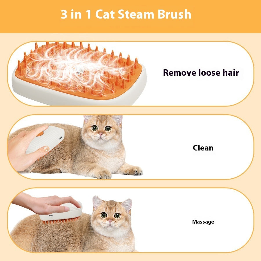 Cat & Dog Grooming Comb with Spray & Massage USB Rechargeable