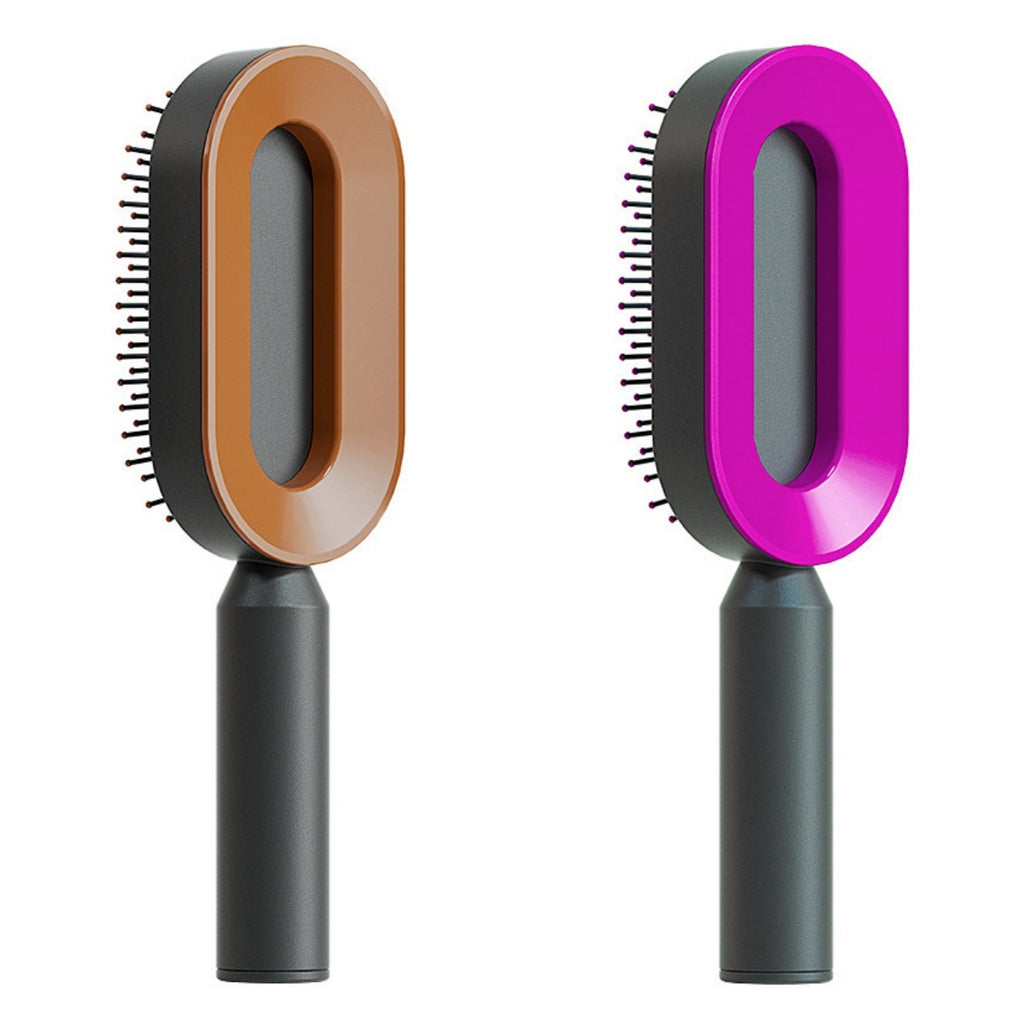 Self Cleaning Hair Brush For Women One-key