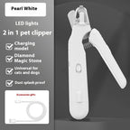 Dog & Cat Nail Clippers – 2‑in‑1 LED Grooming Tool