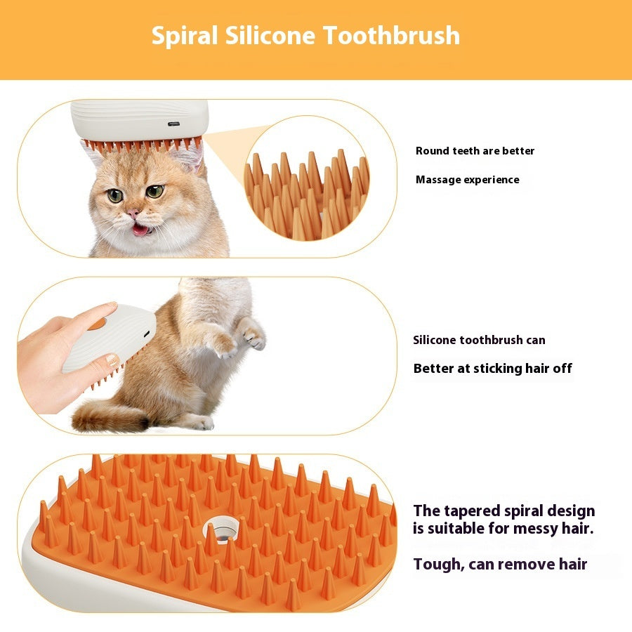 Cat & Dog Grooming Comb with Spray & Massage USB Rechargeable