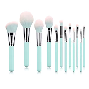 12 Light Blue Makeup Brush
