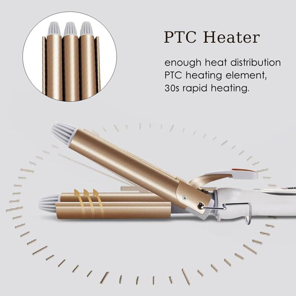Three-Cylinder Ceramic Iron Big Wave Ceramic Curling Iron