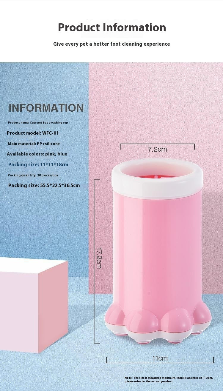 Portable Dog Paw Cleaner Large Silicone Foot‑Washing Cup