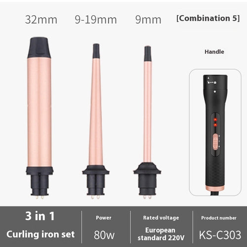 Big Wave Hair Curler – 3‑in‑1 Set