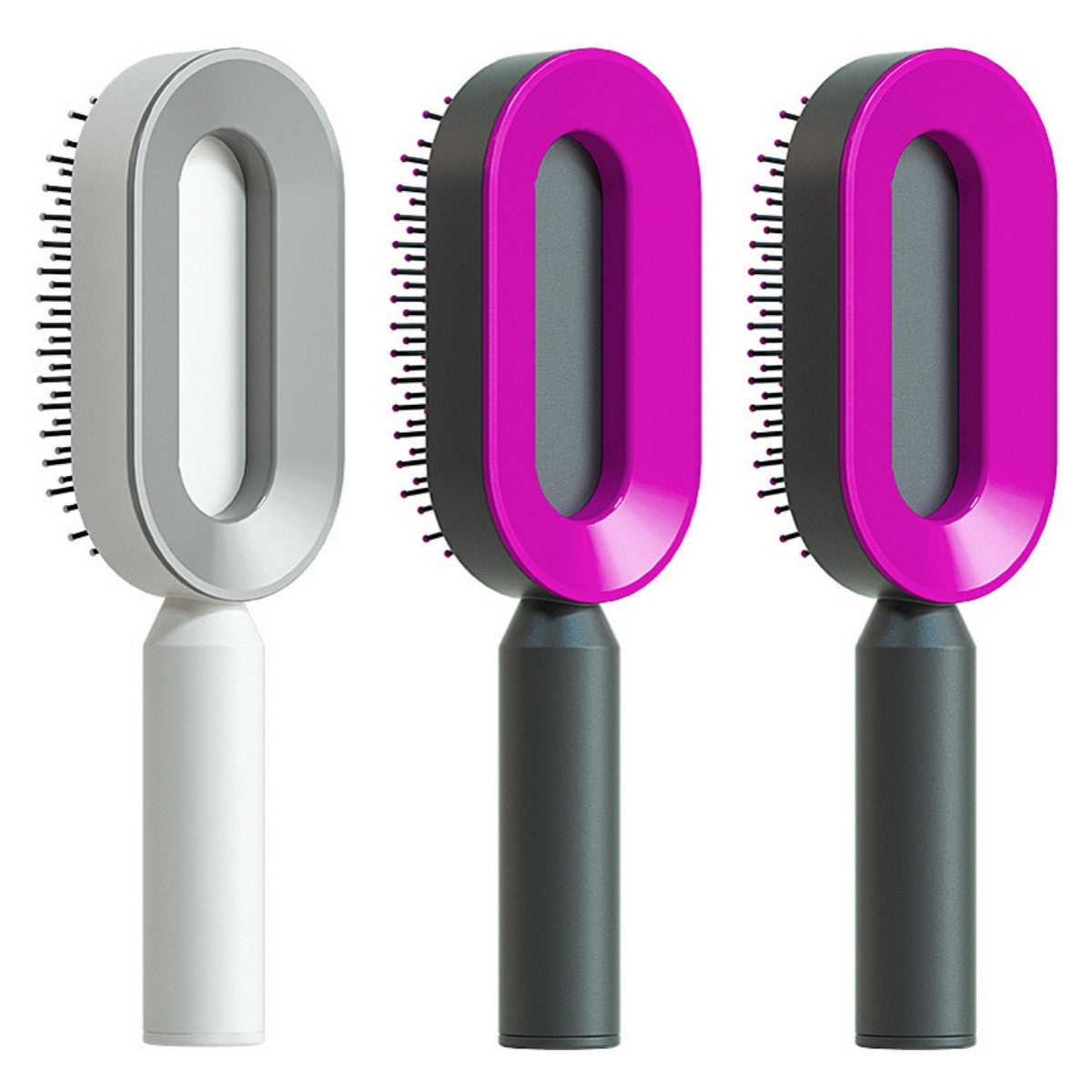Self Cleaning Hair Brush For Women One-key