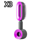 Self Cleaning Hair Brush For Women One-key