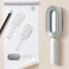 Self Cleaning Hair Brush For Women One-key