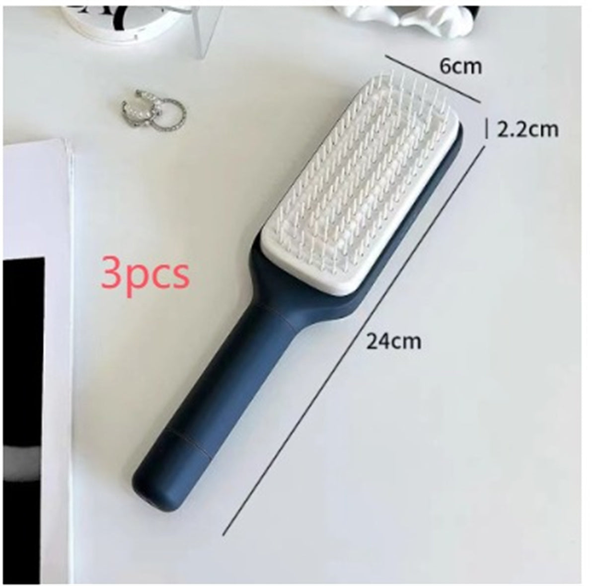 4 In 1 Self Cleaning Hair Brush New Self-Cleaning Anti-Static Massage Comb