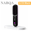 2 In 1 Straight Hair Comb Wireless Hair Straightener Brush Hair Fast Heating Portable Hot Curler USB Charging
