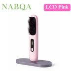 2 In 1 Straight Hair Comb Wireless Hair Straightener Brush Hair Fast Heating Portable Hot Curler USB Charging