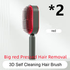 Self Cleaning Hair Brush For Women One-key