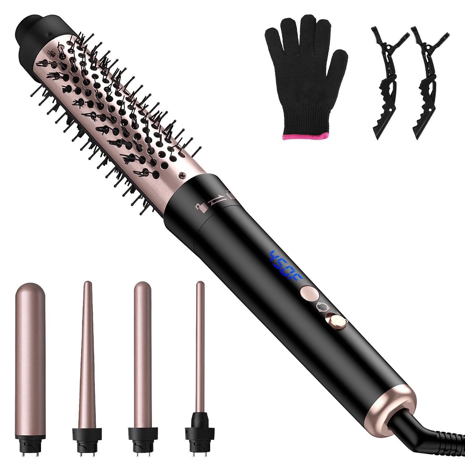Professional Curling Iron Set – 5 Interchangeable Barrels