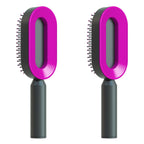 Self Cleaning Hair Brush For Women One-key
