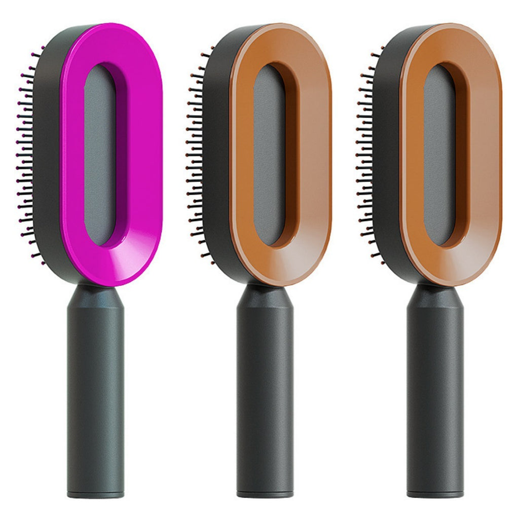 Self Cleaning Hair Brush For Women One-key