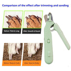 Dog & Cat Nail Clippers – 2‑in‑1 LED Grooming Tool
