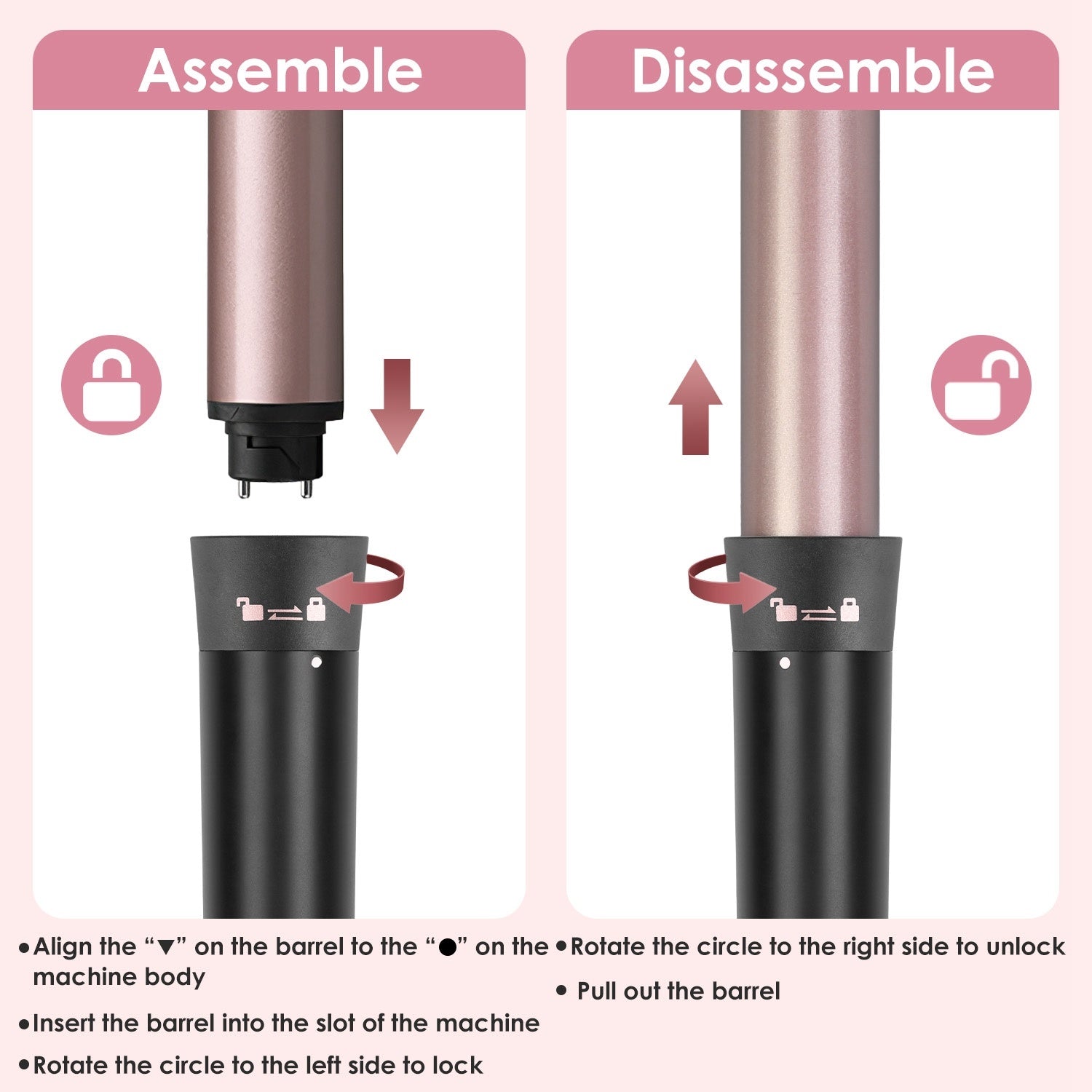 Professional Curling Iron Set – 5 Interchangeable Barrels