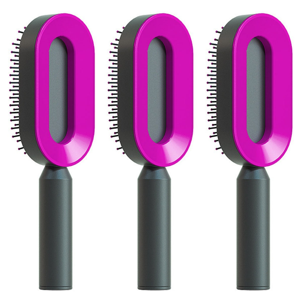 Self Cleaning Hair Brush For Women One-key