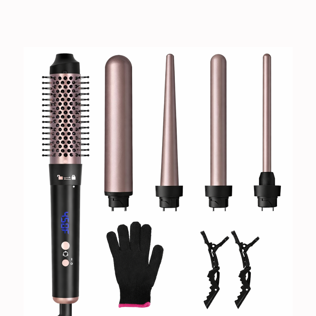 Professional Curling Iron Set – 5 Interchangeable Barrels