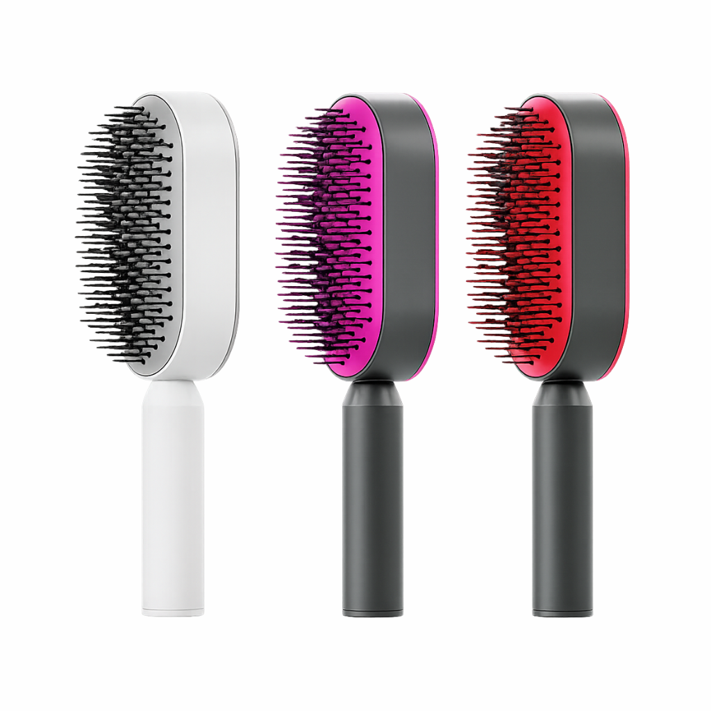Self Cleaning Hair Brush For Women One-key