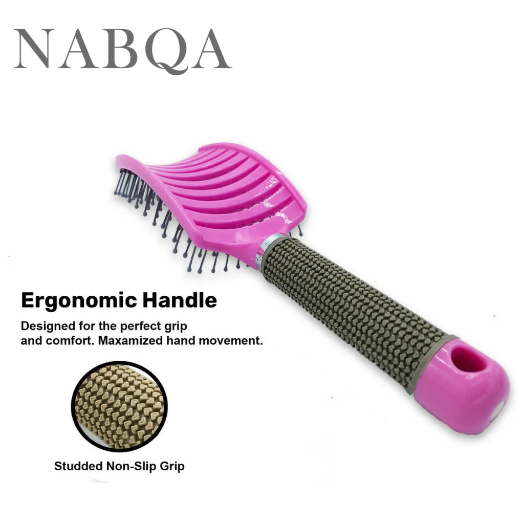 Anti Static Bending Nylon Women's Wet Curly Tangled Hair Brush Styling Tool