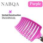 Anti Static Bending Nylon Women's Wet Curly Tangled Hair Brush Styling Tool