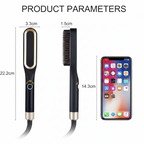Mini Hair Straightener Brush Hot Comb Iron Ceramic