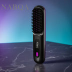 2 In 1 Straight Hair Comb Wireless Hair Straightener Brush Hair Fast Heating Portable Hot Curler USB Charging